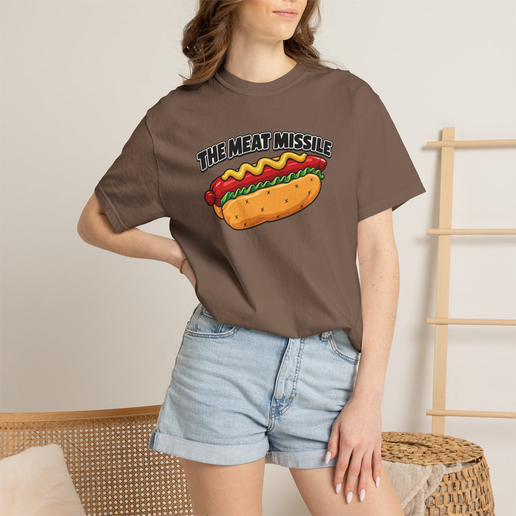 The Meat Missile Hot Dog Tee — Front & Back Design | WYSH.LIVE