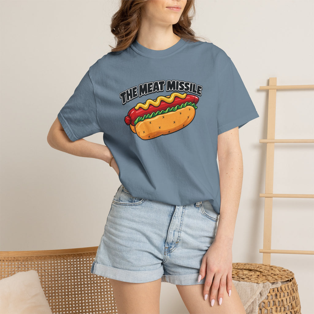 The Meat Missile Hot Dog Tee — Front & Back Design | WYSH.LIVE