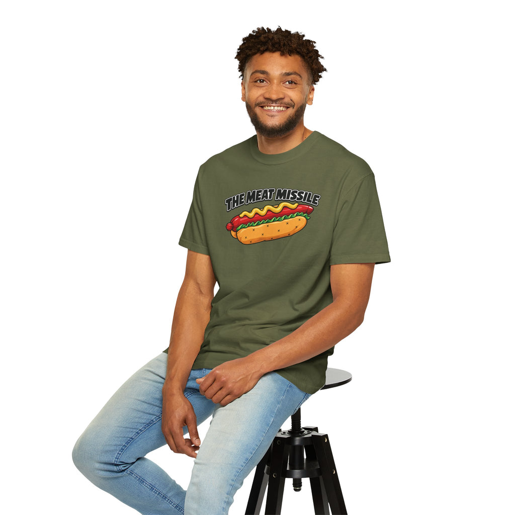 The Meat Missile Hot Dog Tee — Front & Back Design | WYSH.LIVE