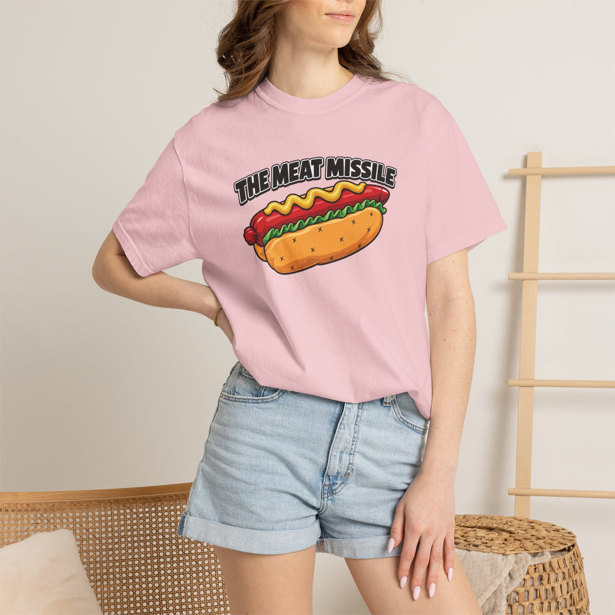 The Meat Missile Hot Dog Tee — Front & Back Design | WYSH.LIVE