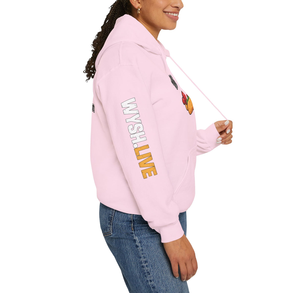 The Meat Missile Hot Dog Hoodie | WYSH.LIVE Sleeve Print