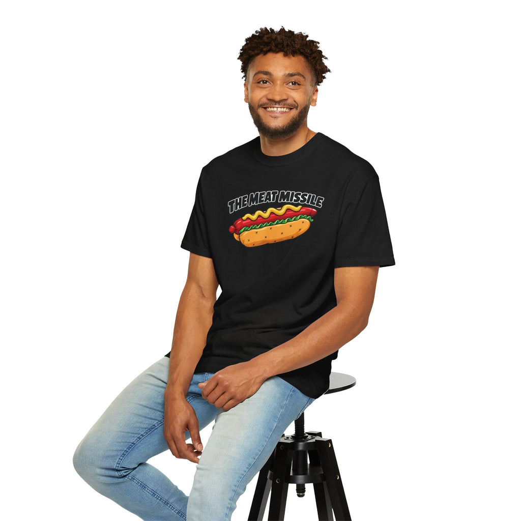 The Meat Missile Hot Dog Tee — Front & Back Design | WYSH.LIVE
