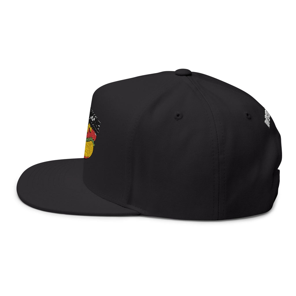 Flat Bill Cap — "The Meat Missile" Embroidered Hot Dog Hat