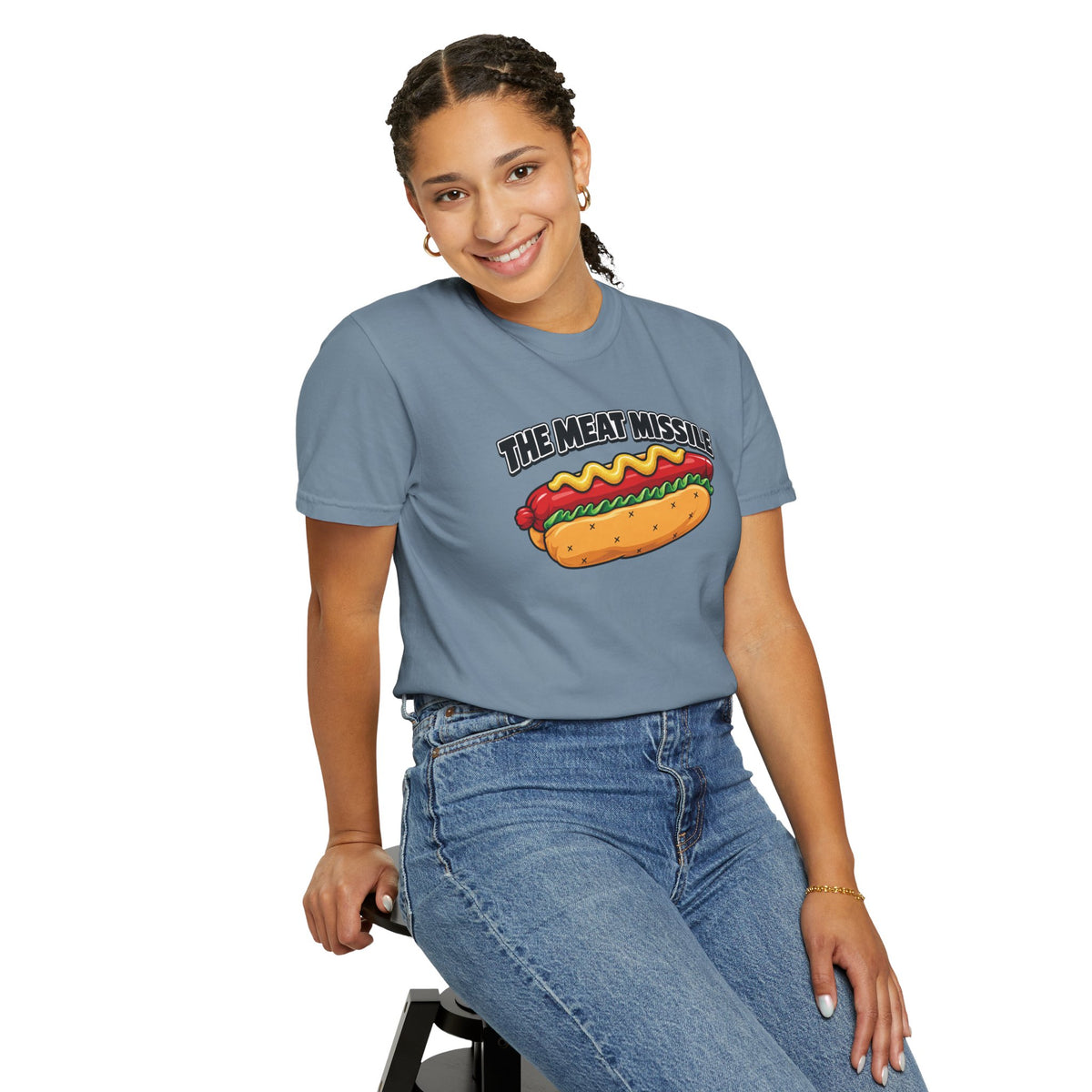 The Meat Missile Hot Dog Tee — Front & Back Design | WYSH.LIVE
