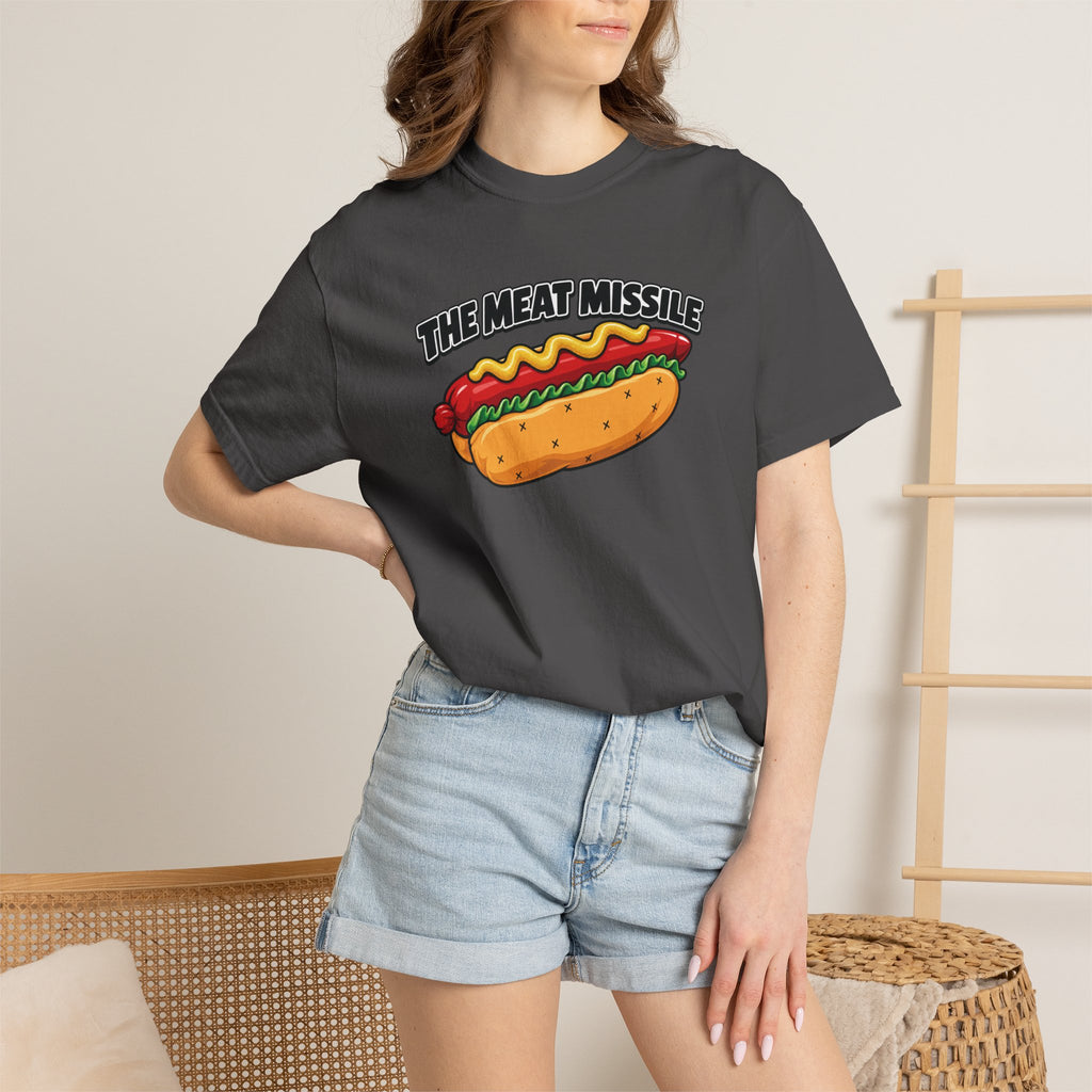 The Meat Missile Hot Dog Tee — Front & Back Design | WYSH.LIVE