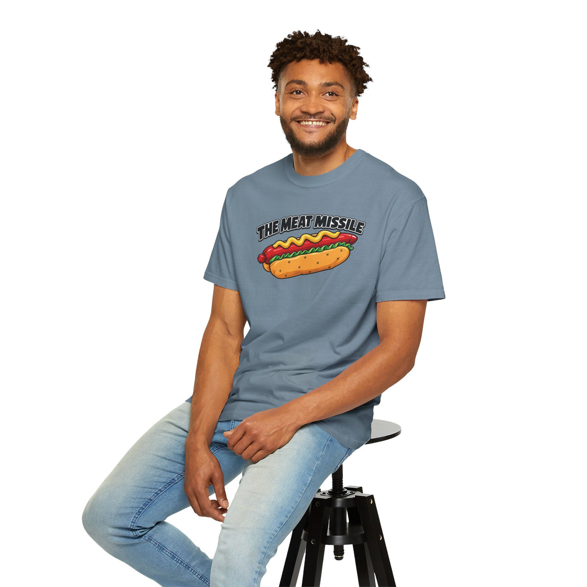 The Meat Missile Hot Dog Tee — Front & Back Design | WYSH.LIVE