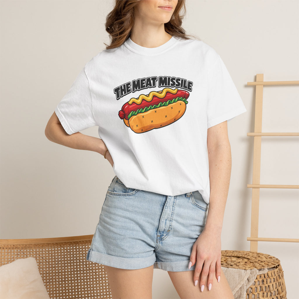 The Meat Missile Hot Dog Tee — Front & Back Design | WYSH.LIVE