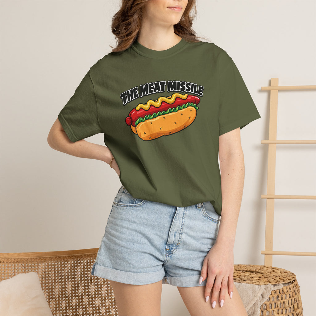 The Meat Missile Hot Dog Tee — Front & Back Design | WYSH.LIVE