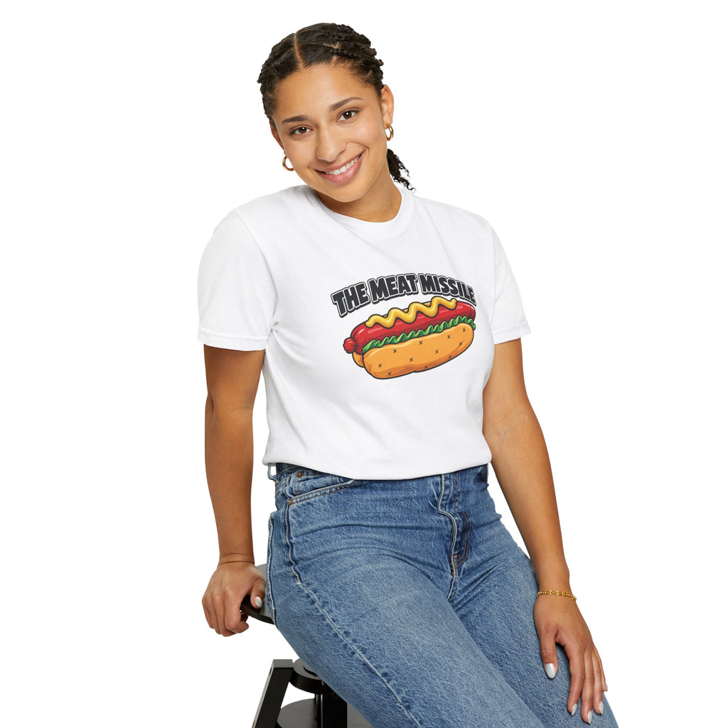 The Meat Missile Hot Dog Tee — Front & Back Design | WYSH.LIVE