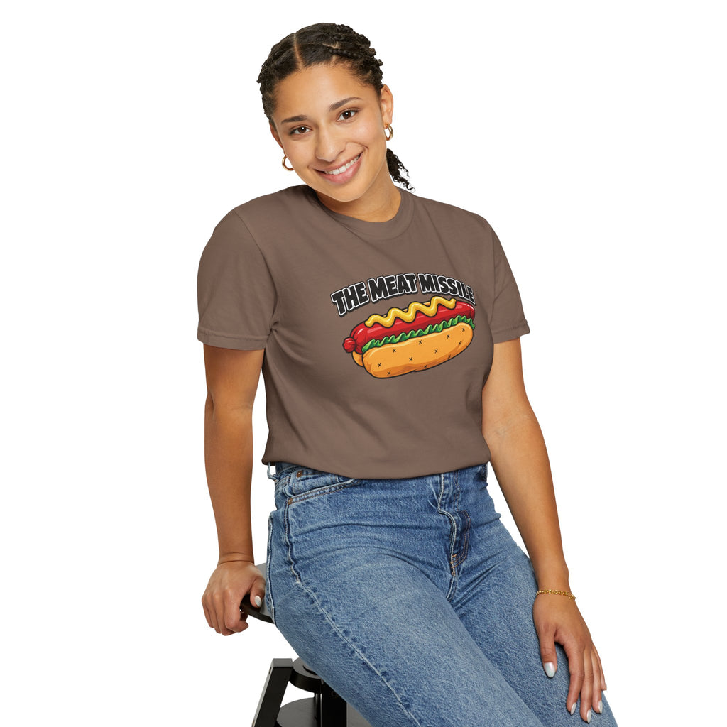 The Meat Missile Hot Dog Tee — Front & Back Design | WYSH.LIVE