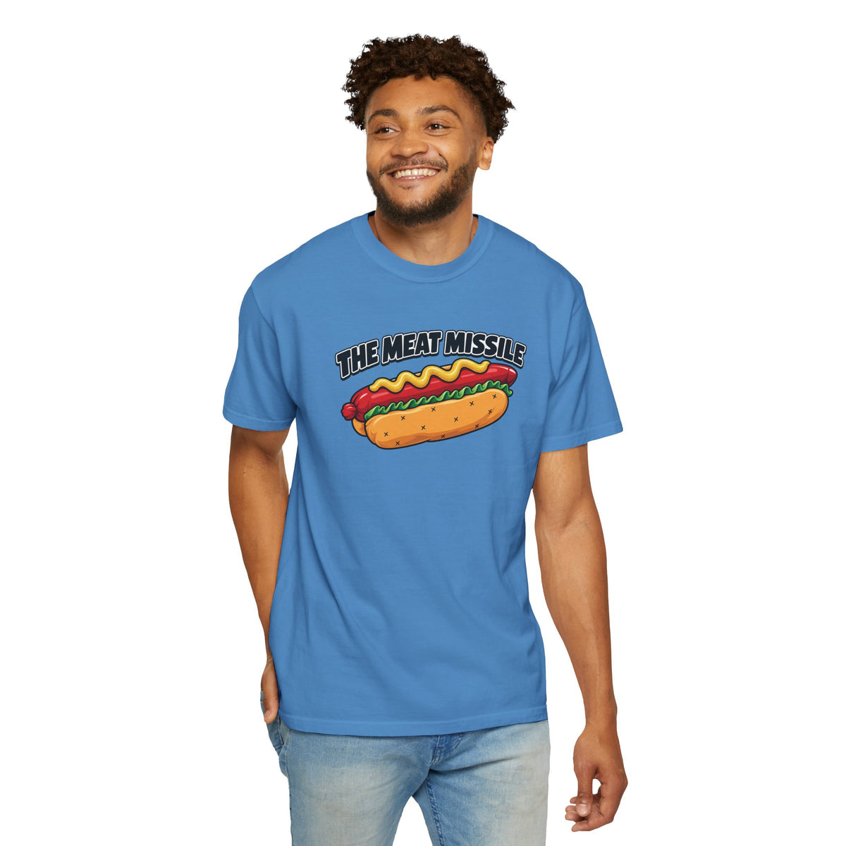 The Meat Missile Hot Dog Tee — Front & Back Design | WYSH.LIVE