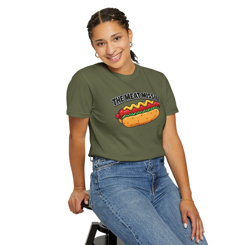The Meat Missile Hot Dog Tee — Front & Back Design | WYSH.LIVE