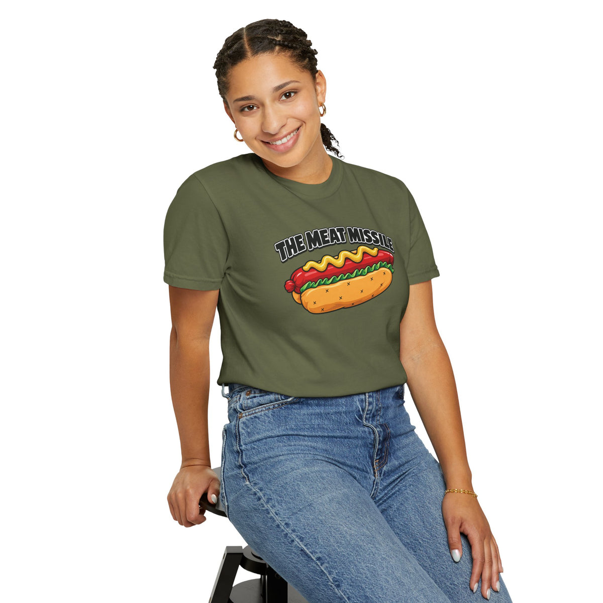 The Meat Missile Hot Dog Tee — Front & Back Design | WYSH.LIVE