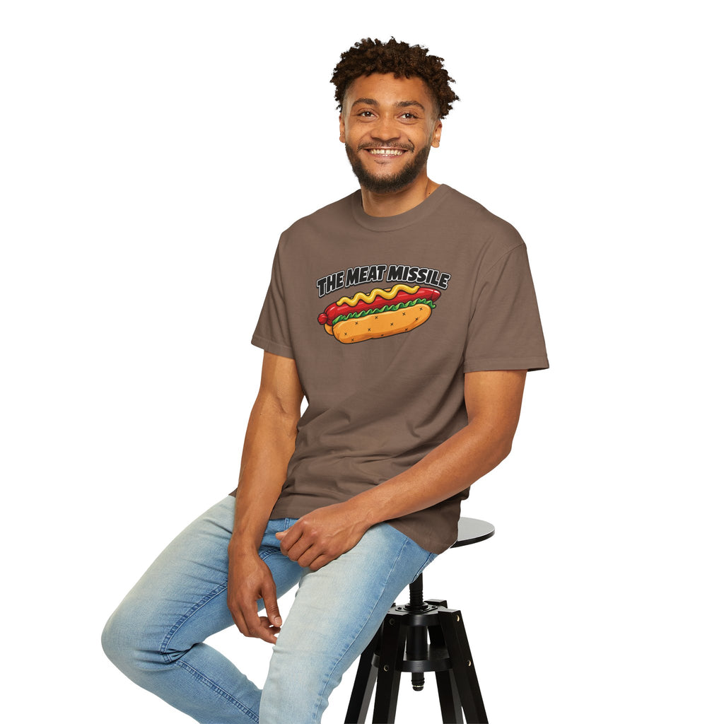 The Meat Missile Hot Dog Tee — Front & Back Design | WYSH.LIVE