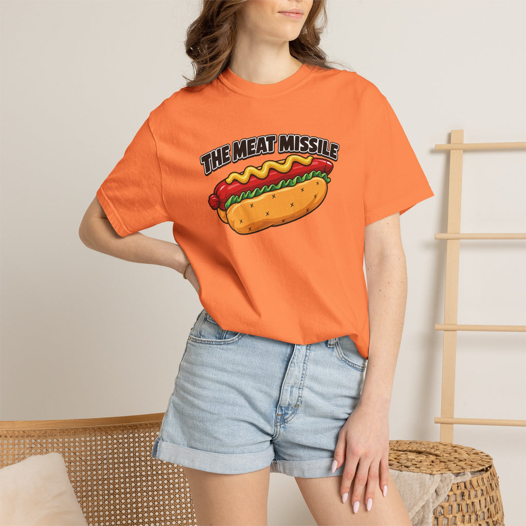 The Meat Missile Hot Dog Tee — Front & Back Design | WYSH.LIVE