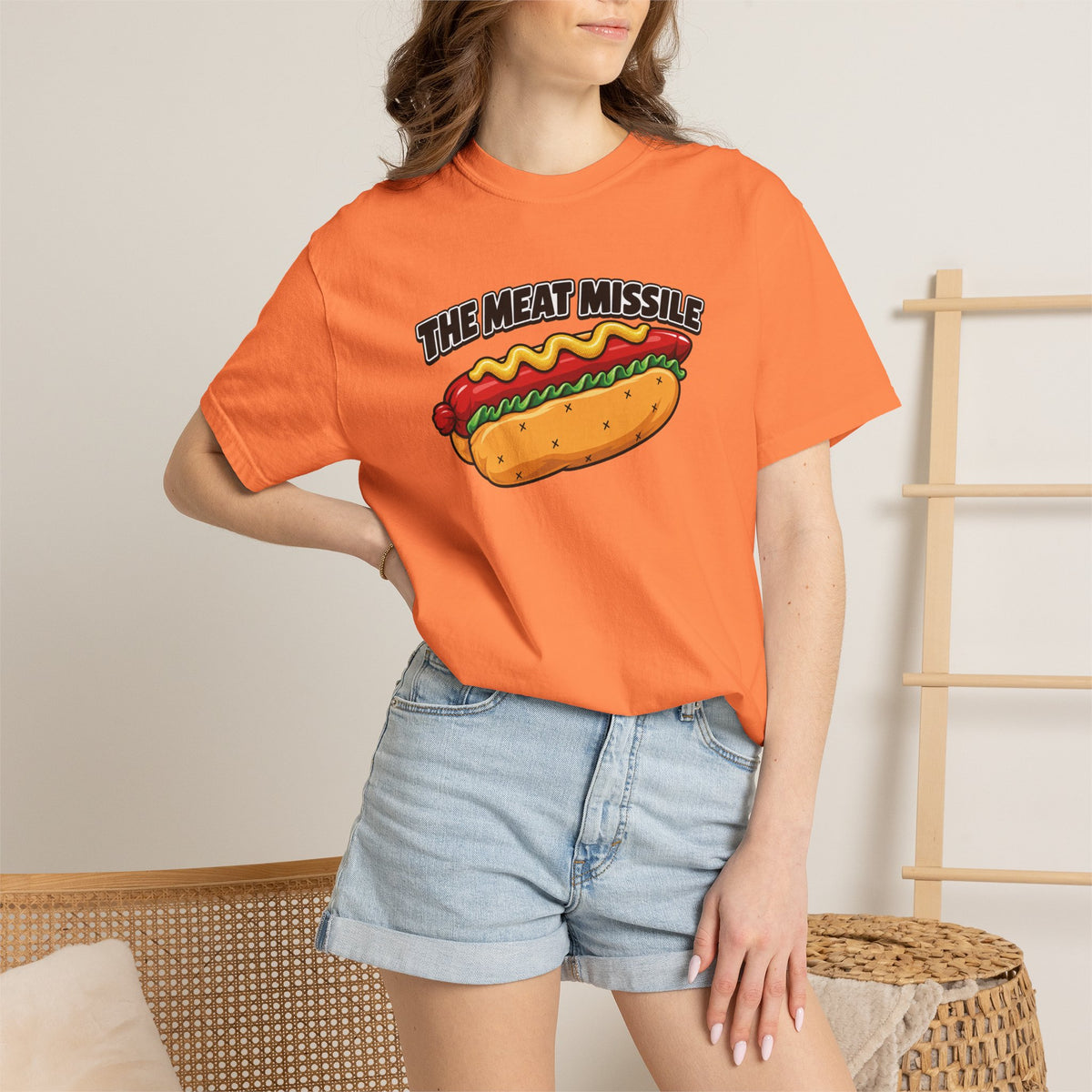The Meat Missile Hot Dog Tee — Front & Back Design | WYSH.LIVE