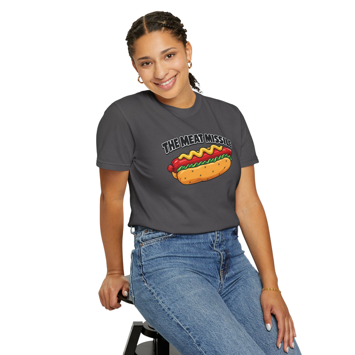 The Meat Missile Hot Dog Tee — Front & Back Design | WYSH.LIVE