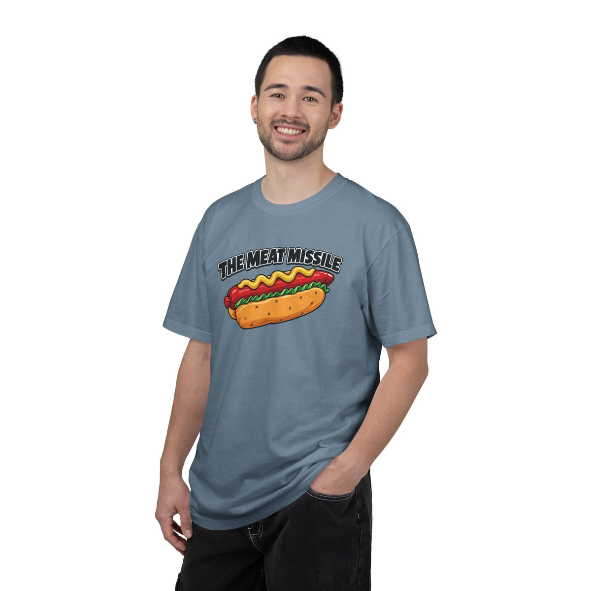 The Meat Missile Hot Dog Tee — Front & Back Design | WYSH.LIVE