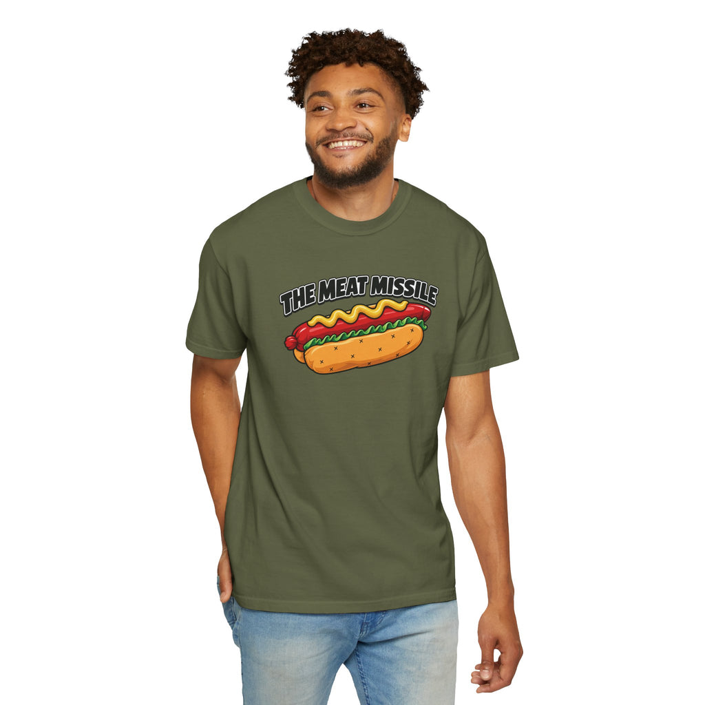 The Meat Missile Hot Dog Tee — Front & Back Design | WYSH.LIVE