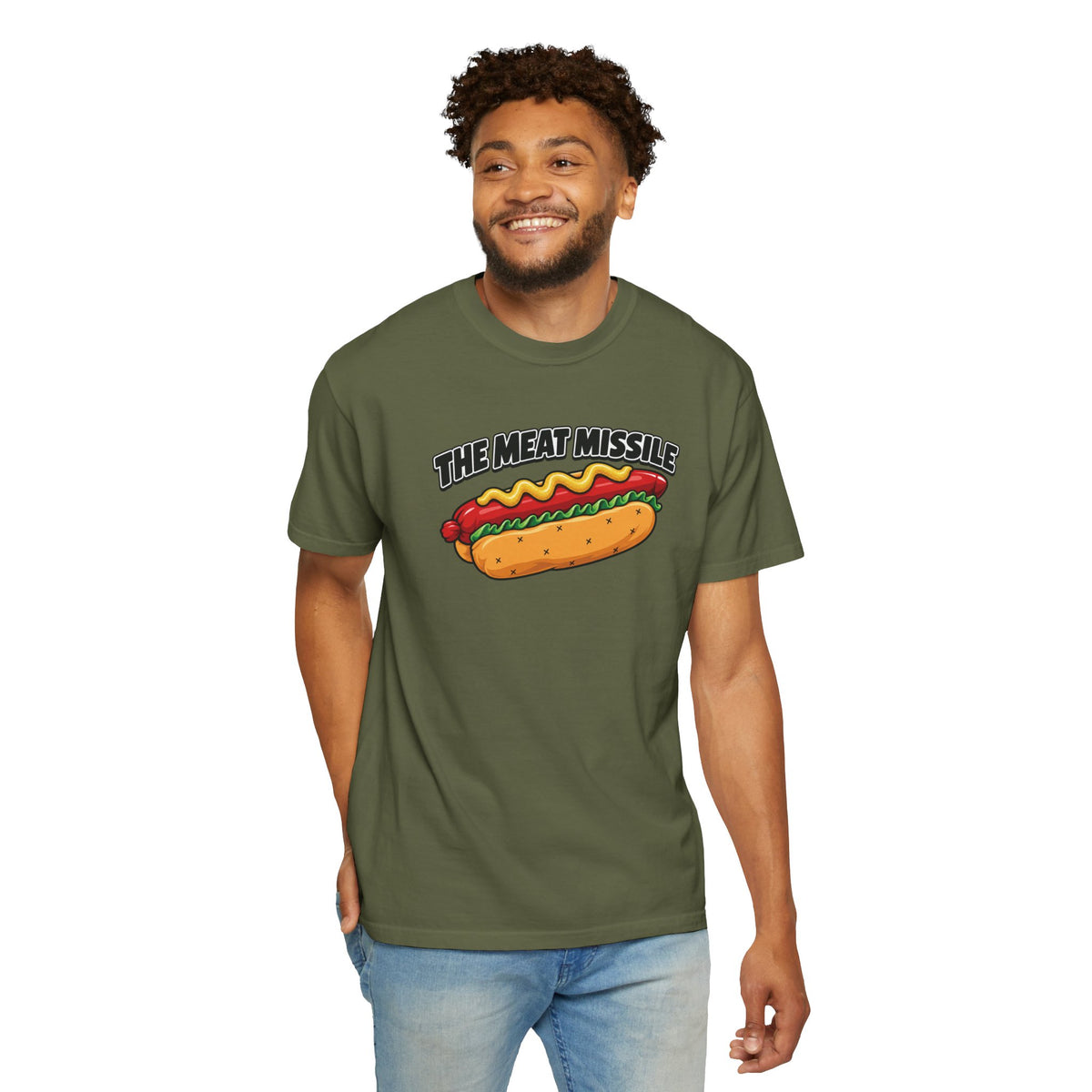 The Meat Missile Hot Dog Tee — Front & Back Design | WYSH.LIVE