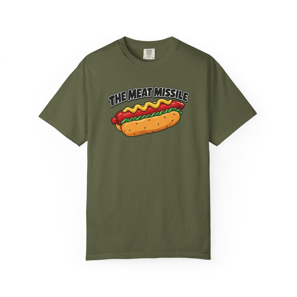 The Meat Missile Hot Dog Tee — Front & Back Design | WYSH.LIVE