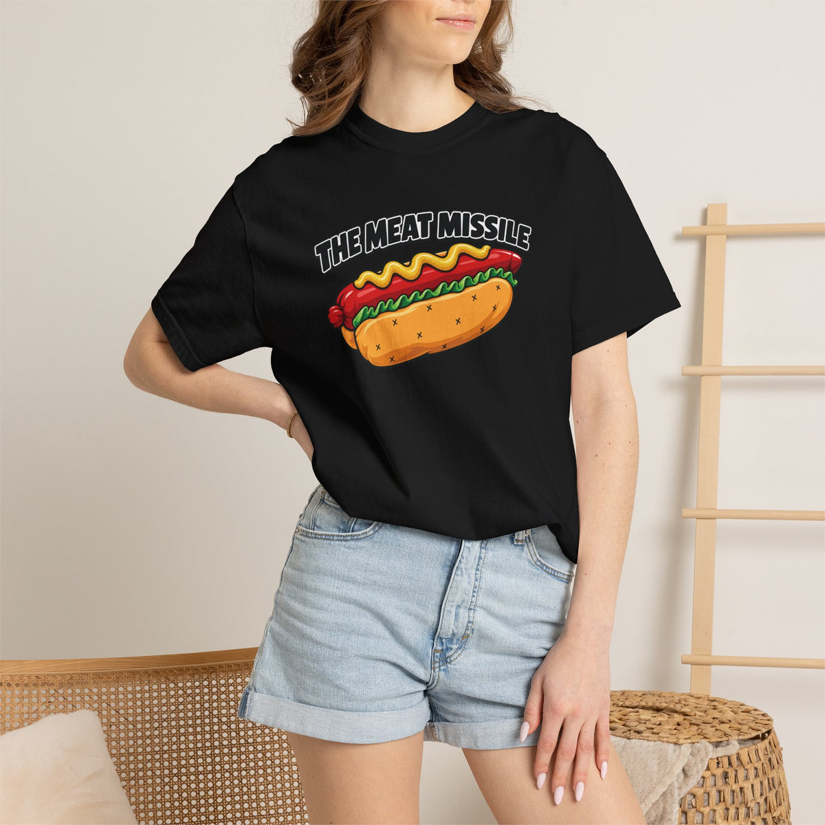 The Meat Missile Hot Dog Tee — Front & Back Design | WYSH.LIVE
