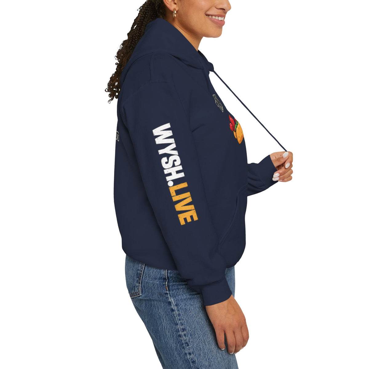 The Meat Missile Hot Dog Hoodie | WYSH.LIVE Sleeve Print