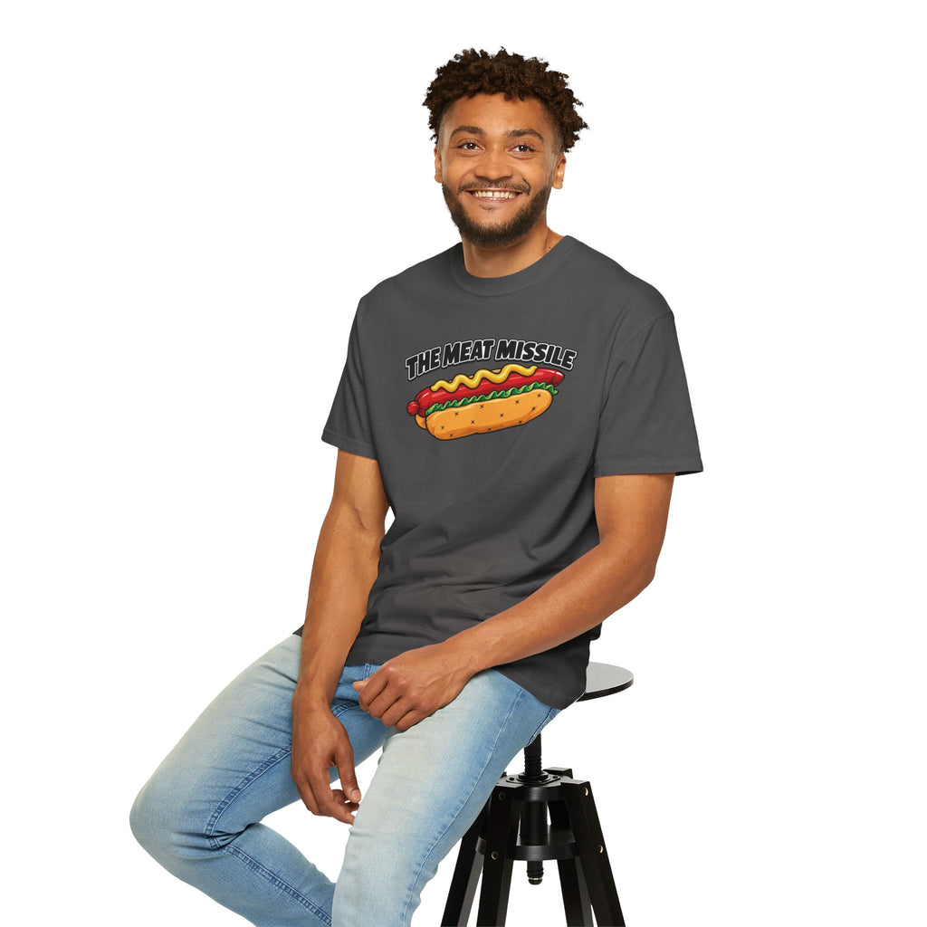 The Meat Missile Hot Dog Tee — Front & Back Design | WYSH.LIVE