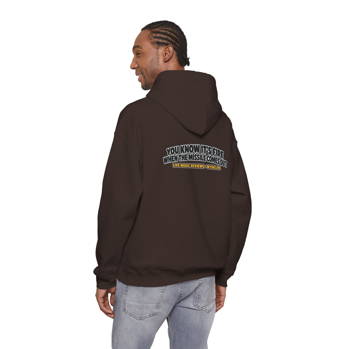 The Meat Missile Hot Dog Hoodie | WYSH.LIVE Sleeve Print