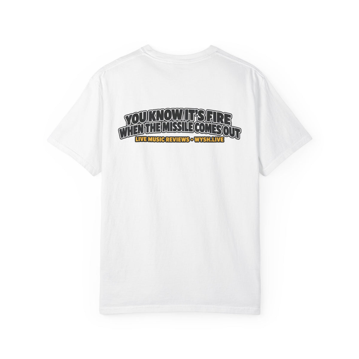 The Meat Missile Hot Dog Tee — Front & Back Design | WYSH.LIVE