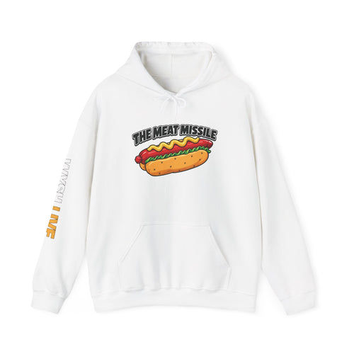 The Meat Missile Hot Dog Hoodie | WYSH.LIVE Sleeve Print
