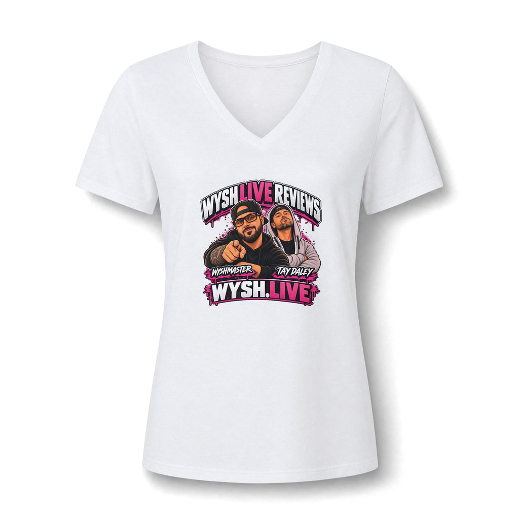 WYSH Live Reviews Women's V-Neck Tee | WYSH.LIVE