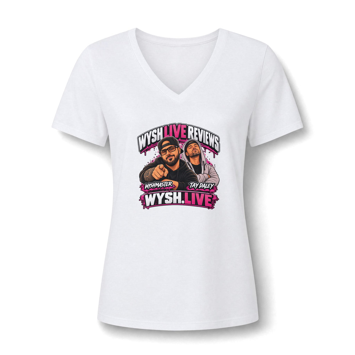WYSH Live Reviews Women's V-Neck Tee | WYSH.LIVE