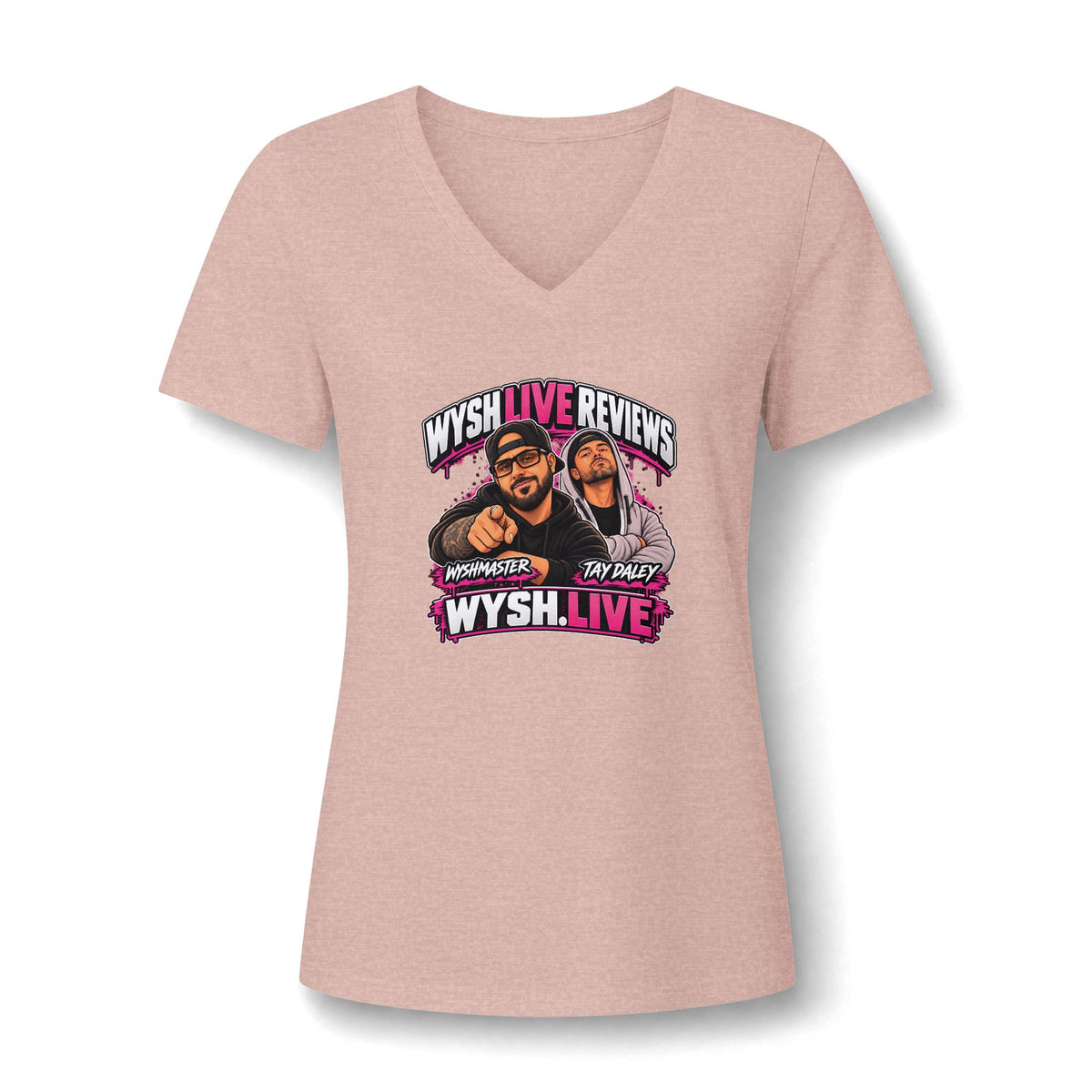 WYSH Live Reviews Women's V-Neck Tee | WYSH.LIVE