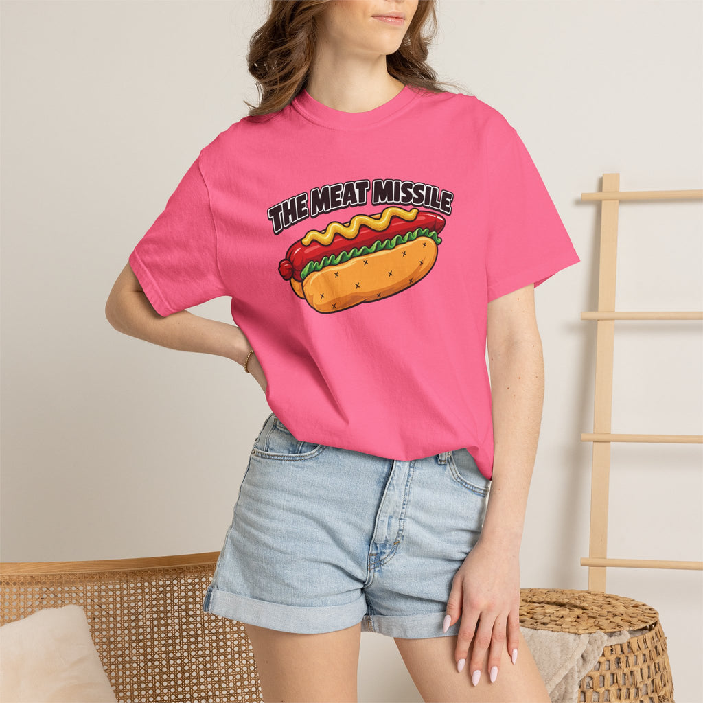 The Meat Missile Hot Dog Tee — Front & Back Design | WYSH.LIVE