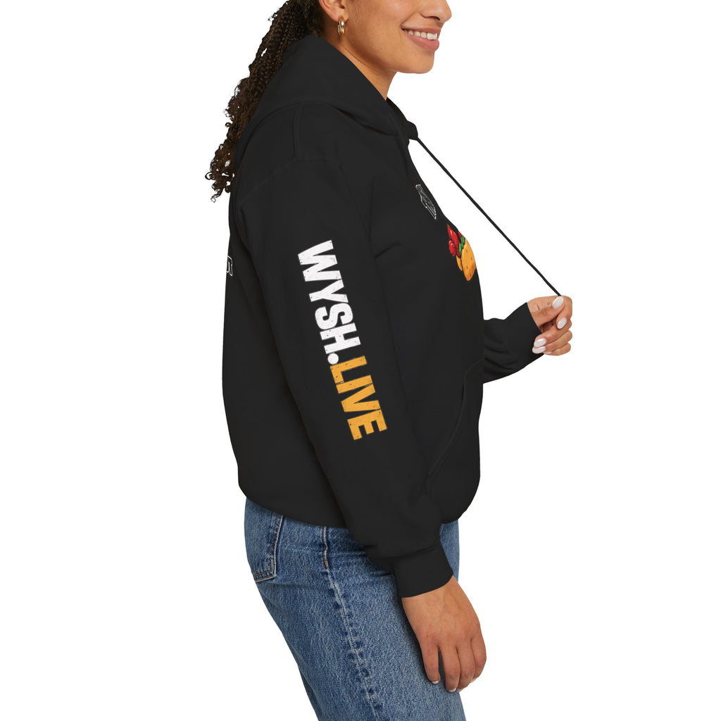 The Meat Missile Hot Dog Hoodie | WYSH.LIVE Sleeve Print
