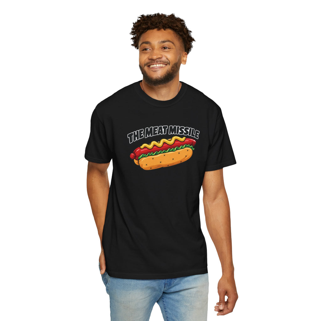 The Meat Missile Hot Dog Tee — Front & Back Design | WYSH.LIVE