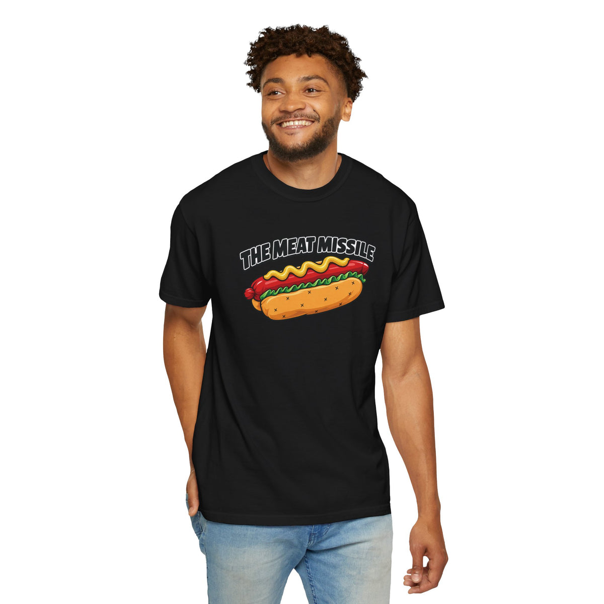 The Meat Missile Hot Dog Tee — Front & Back Design | WYSH.LIVE