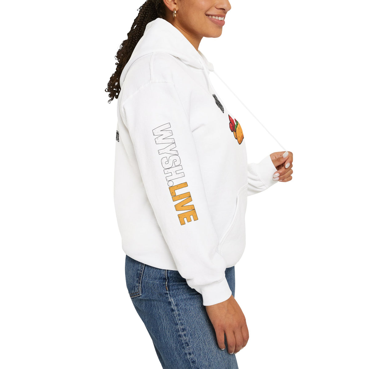 The Meat Missile Hot Dog Hoodie | WYSH.LIVE Sleeve Print