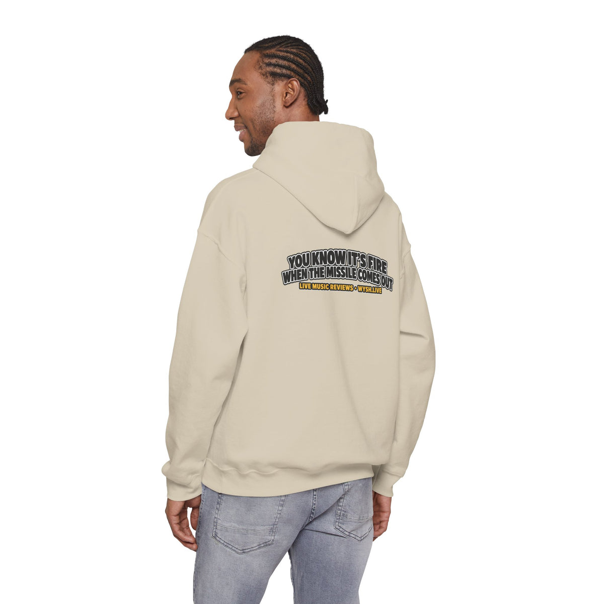 The Meat Missile Hot Dog Hoodie | WYSH.LIVE Sleeve Print