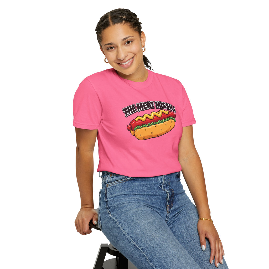 The Meat Missile Hot Dog Tee — Front & Back Design | WYSH.LIVE