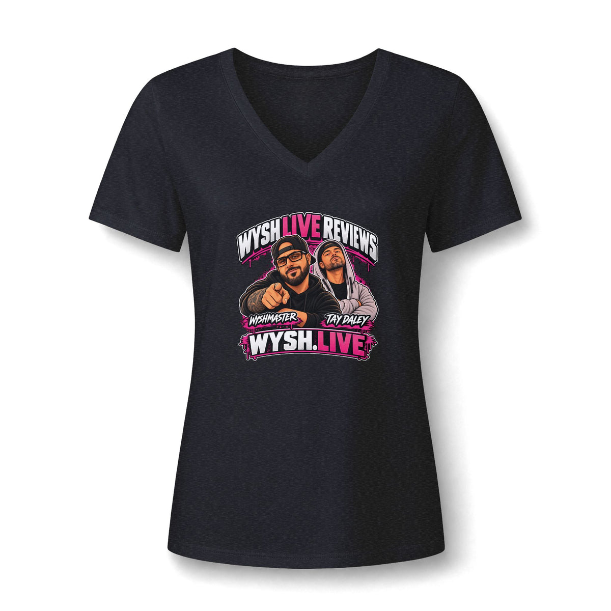 WYSH Live Reviews Women's V-Neck Tee | WYSH.LIVE
