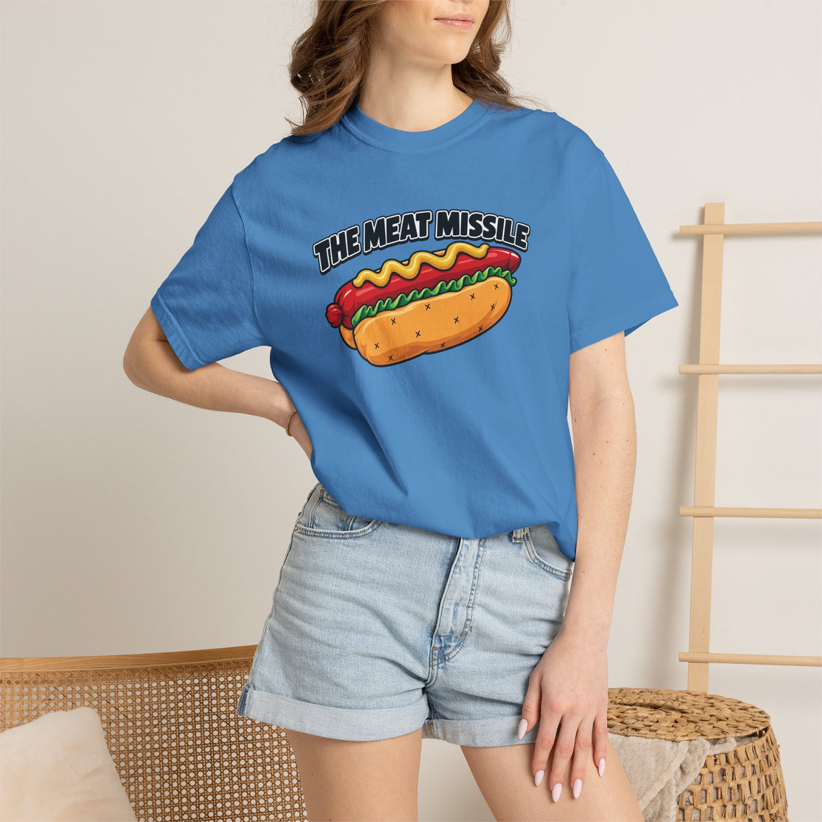 The Meat Missile Hot Dog Tee — Front & Back Design | WYSH.LIVE