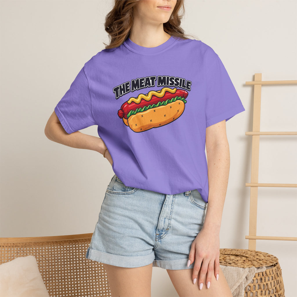 The Meat Missile Hot Dog Tee — Front & Back Design | WYSH.LIVE