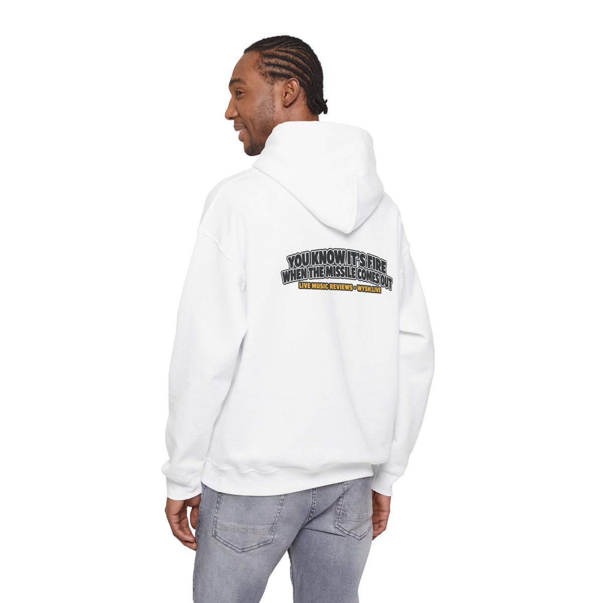 The Meat Missile Hot Dog Hoodie | WYSH.LIVE Sleeve Print